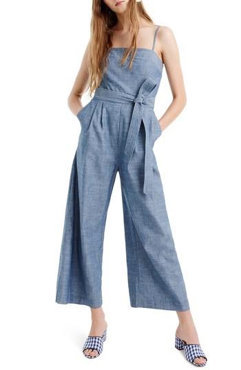 Women's J.crew Marseille Cotton Chambray Jumpsuit