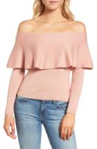 Women's Cupcakes And Cashmere Otis Off The Shoulder Sweater - Black
