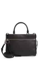 Rebecca Minkoff Bedford Zip Leather Satchel - Black