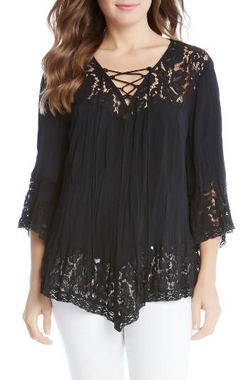 Women's Karen Kane Lace-up Top