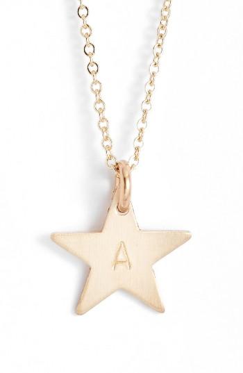 Women's Nashelle 14k-gold Fill Initial Mini Star Pendant Necklace