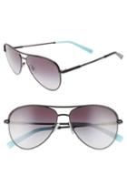 Women's Tiffany & Co 57mm Aviator Sunglasses - Black Gradient
