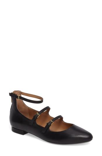 Women's Calvin Klein Gavinia Strappy Flat .5 M - Black