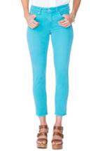 Women's Nydj Sheri High Waist Frayed Hem Stretch Slim Ankle Jeans - Blue