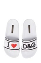 Women's Dolce & Gabbana I Love Dg Slide Sandal .5us / 36eu - White