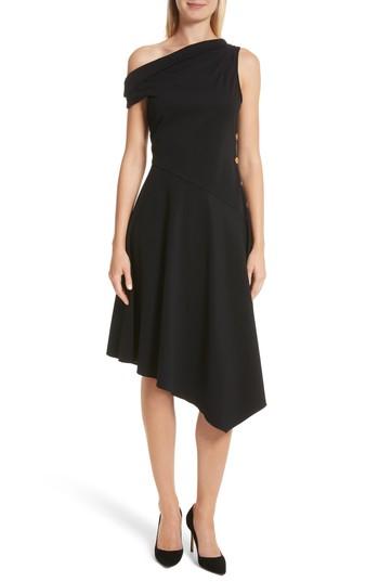 Women's Derek Lam 10 Crosby One-shoulder Midi Dress - Black