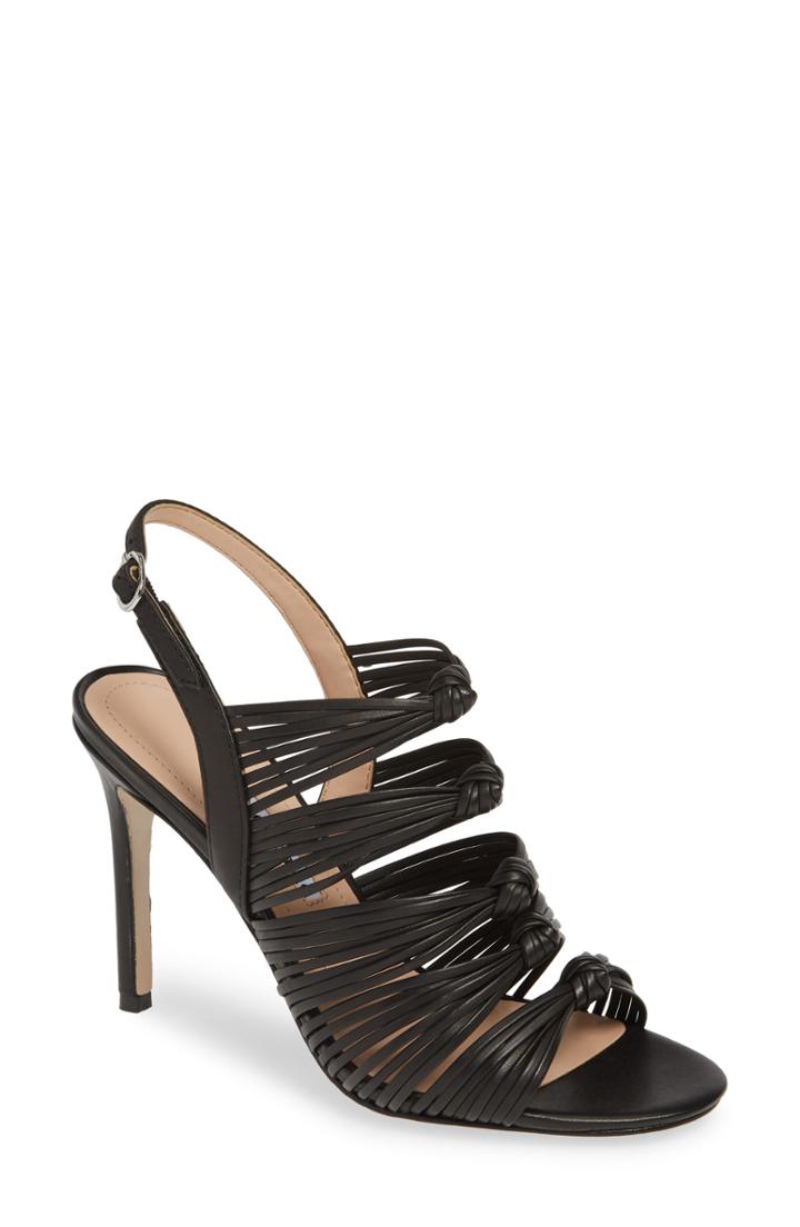 Women's Charles David Crest Knotted Slingback Sandal M - Black