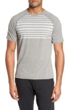 Men's Peter Millar Rio Stripe Technical T-shirt - Grey