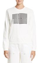 Women's Proenza Schouler Pswl Graphic Jersey Shrunken Sweatshirt - White