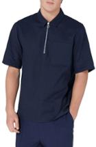 Men's Topman Modern Fit Zip Shirt - Blue