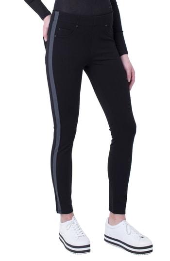 Women's Liverpool Chloe Stripe Ankle Leggings - Black