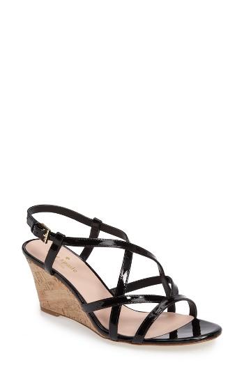 Women's Kate Spade New York Rockaway Wedge Sandal M - Black