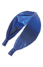 Tasha Metallic Twist Headband, Size - Blue
