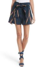 Women's Tanya Taylor Jimi Embroidered Linen Blend Shorts