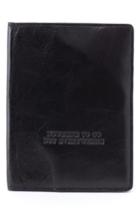 Hobo Quest Calfskin Leather Passport Wallet - Black