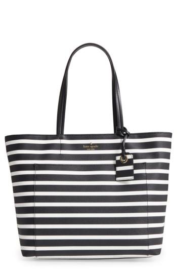 Kate Spade New York Hyde Lane Stripe - Riley Tote - Black