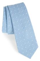 Men's 1901 Manzano Dot Cotton Tie, Size - Blue