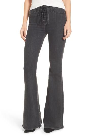 Women's Hudson Jeans Bullocks High Waist Lace-up Flare Jeans - Grey