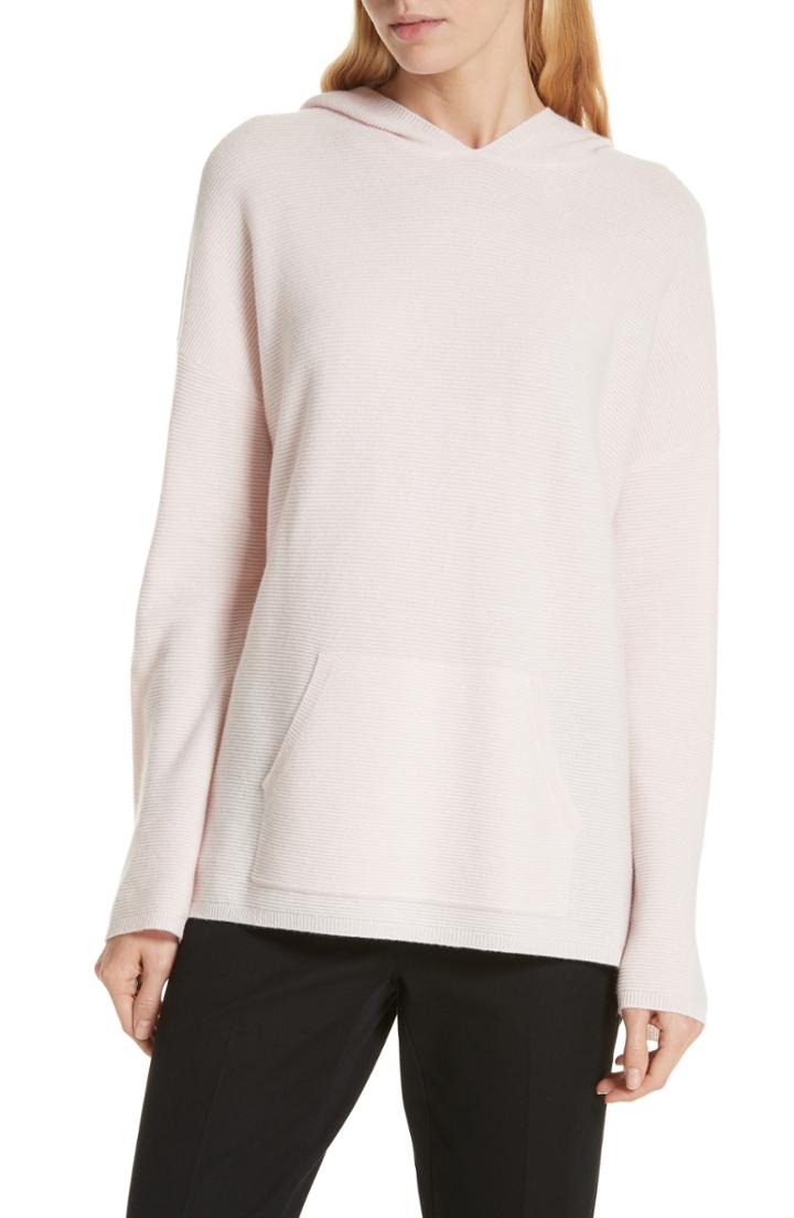 Women's Nordstrom Signature Cashmere Pocket Hoodie Sweater - Pink
