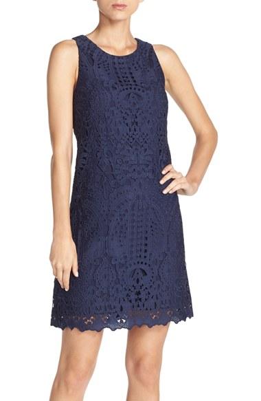 Women's Eliza J Sleeveless Lace Shift Dress