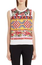 Women's Dolce & Gabbana Print Silk Top