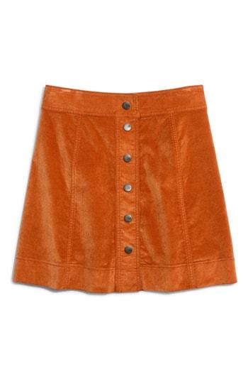Women's Madewell Velveteen A-line Miniskirt
