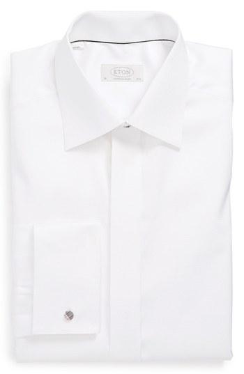 Men's Eton Contemporary Fit French Cuff Tuxedo Shirt