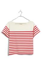 Women's Madewell Setlist Boxy Stripe Tee - Red
