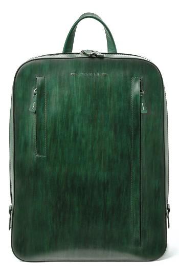 Men's Magnanni Leather Sport Backpack - Green