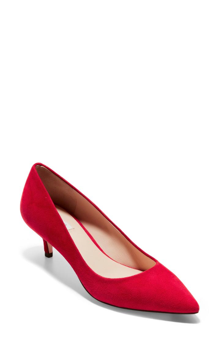 Women's Cole Haan Vesta Kitten Heel Pump .5 B - Red
