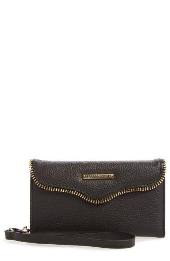 Women's Rebecca Minkoff Leather Iphone 7 Wristlet - Black