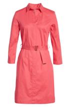 Women's Boss Dashiri Stretch Cotton Shirtdress - Pink