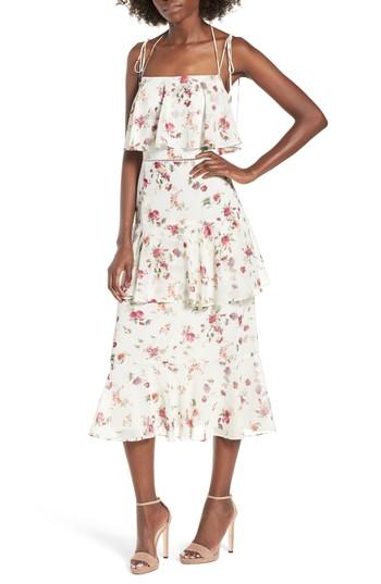 Women's Wayf Imola Tiered Midi Dress - Ivory