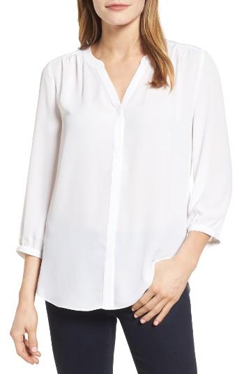 Women's Nydj Pleat Back Blouse - White