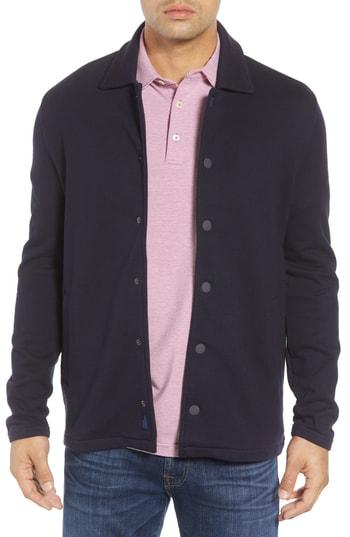 Men's Johnnie-o Norfolk Classic Fit Terry Jacket - Blue