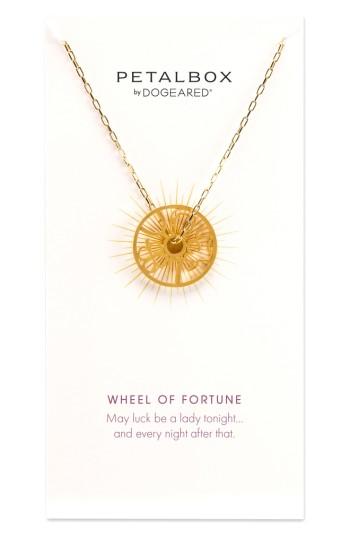 Women's Dogeared Petalbox Wheel Of Fortune Pendant Necklace (nordstrom Exclusive)