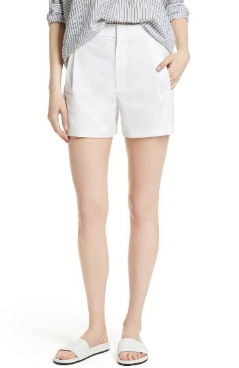 Women's Vince High Waist Cotton Shorts - White