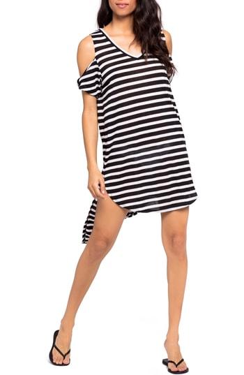 Women's L Space Mays High/low Cover-up Tee - Black