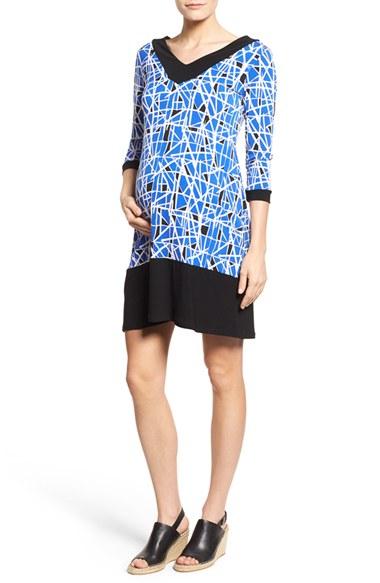 Women's Leota 'olivia' Maternity Dress - Blue