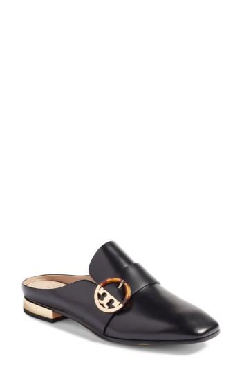 Women's Tory Burch Sidney Backless Loafer .5 M - Black