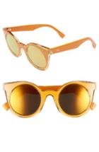 Women's Fendi 48mm Cat Eye Sunglasses - Yellow