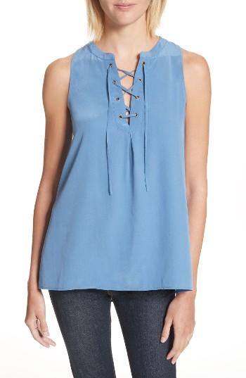 Women's Joie Deasia Lace-up Silk Blouse