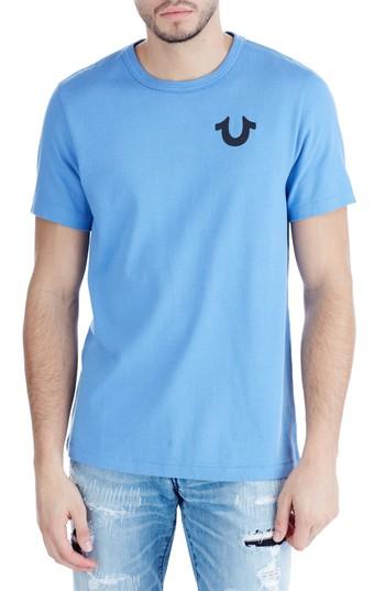 Men's True Religion Brand Jeans Buddha Graphic T-shirt - Blue