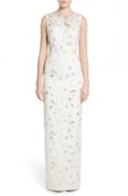 Women's St. John Evening Organza Cloque Fil Coupe Column Gown
