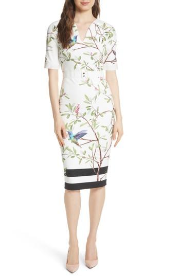 Women's Ted Baker London Highgrove Body-con Dress - White