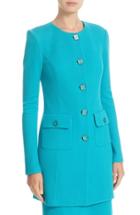 Women's St. John Collection Milano Pique Knit Topper - Blue/green