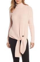 Petite Women's Halogen Tie Hem Sweater P - Pink