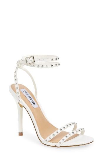 Women's Steve Madden Wish Studded Strappy Sandal M - White