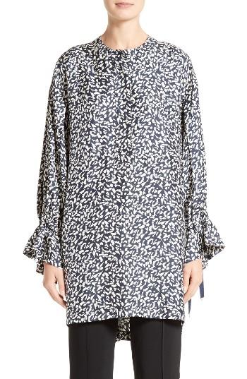 Women's Victor Alfaro Animal Print Silk Twill Tunic