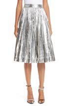 Women's Calvin Klein 205w39nyc Metallic Pleated Skirt Us / 38 It - Metallic